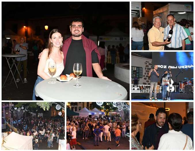 Imágenes del ambiente en la plaza de San Juan durante la Feria de Tapas y Vinos y conciertos musicales/Antonio Alí y F. Javier Santana.